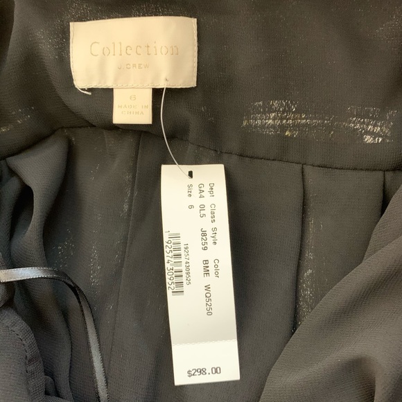 J.Crew Collection V-neck dress in metallic silk - Picture 7 of 7